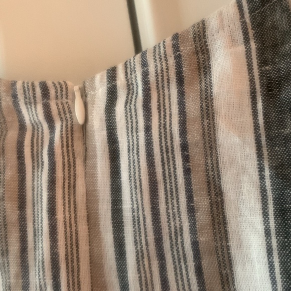 NWT Gaya Romper Stripes Linen Pockets Small - Picture 5 of 7